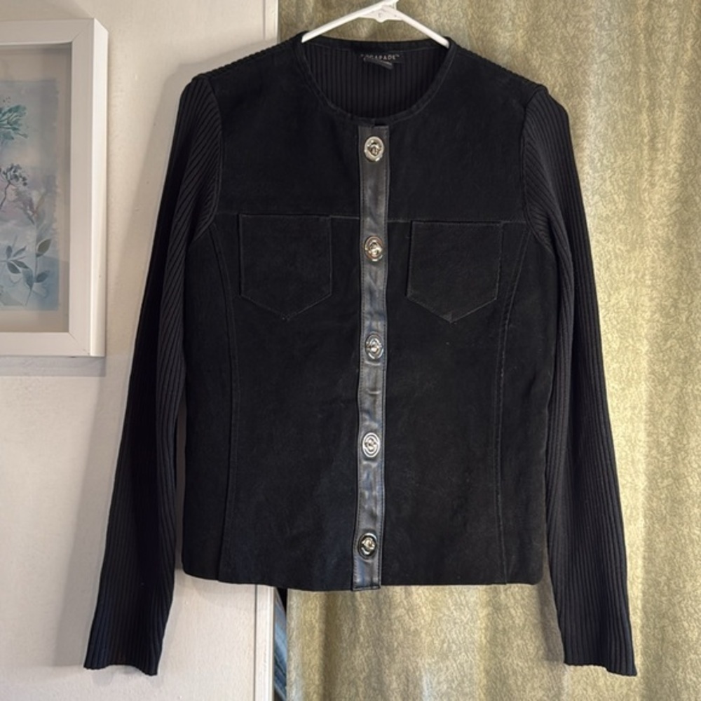 ESCAPADE BLACK JACKET WITH BUTTON DETAIL SIZE M - Picture 2 of 11